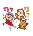 ほっかむり花ちゃんと動物たち13 敬語（個別スタンプ：17）