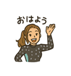 女子サーファー毎日使える日常会話スタンプ（個別スタンプ：3）