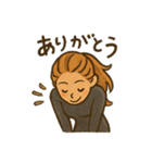 女子サーファー毎日使える日常会話スタンプ（個別スタンプ：4）