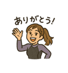 女子サーファー毎日使える日常会話スタンプ（個別スタンプ：5）