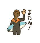 女子サーファー毎日使える日常会話スタンプ（個別スタンプ：6）