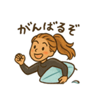 女子サーファー毎日使える日常会話スタンプ（個別スタンプ：24）