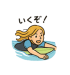女子サーファー毎日使える日常会話スタンプ（個別スタンプ：26）