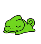 カメレオンの感情カラフル便@SFW（個別スタンプ：4）