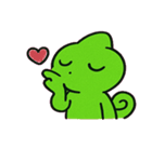 カメレオンの感情カラフル便@SFW（個別スタンプ：14）