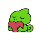 カメレオンの感情カラフル便@SFW（個別スタンプ：15）