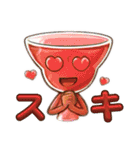 擬人化した食べ物飲み物たちスタンプ（個別スタンプ：4）