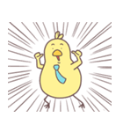 新人のヒヨコさんとニワトリパイセン（個別スタンプ：3）