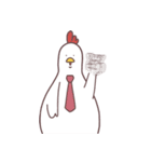 新人のヒヨコさんとニワトリパイセン（個別スタンプ：8）