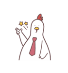 新人のヒヨコさんとニワトリパイセン（個別スタンプ：27）