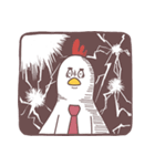 新人のヒヨコさんとニワトリパイセン（個別スタンプ：31）