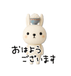 mottoの耳でサンドうさぎ♡敬語（個別スタンプ：1）