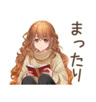 マイペース女子の秋まったり日和（個別スタンプ：8）