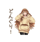 マイペース女子の秋まったり日和（個別スタンプ：15）