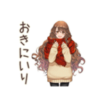 マイペース女子の秋まったり日和（個別スタンプ：21）