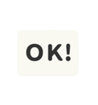 ▶️動く⬛LINEフキダシ❷⬛モノクロ（個別スタンプ：3）