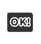 ▶️動く⬛LINEフキダシ❷⬛ブラック（個別スタンプ：3）