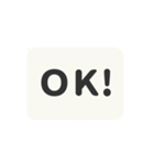 飛び出す⬛LINEフキダシ❷⬛モノクロ（個別スタンプ：3）
