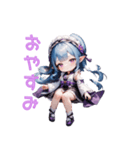 夜に咲くミステリアスガール（個別スタンプ：6）