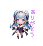 夜に咲くミステリアスガール（個別スタンプ：10）