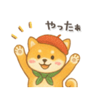 柴犬いっぱい♡豆しば♡秋＆冬（個別スタンプ：3）