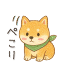 柴犬いっぱい♡豆しば♡秋＆冬（個別スタンプ：24）