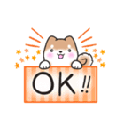 【秋】挨拶お返事✴︎まるまる豆柴スタンプ（個別スタンプ：5）
