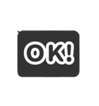 ⏹⬛LINEフキダシ❷⬛ブラック（個別スタンプ：3）