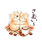 秋冬 毎日使える コスにゃんず 日常（個別スタンプ：15）