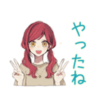 普段着赤髪女子の秋★ゆる毎日（個別スタンプ：17）