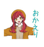 普段着赤髪女子の秋★ゆる毎日（個別スタンプ：27）