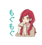 普段着赤髪女子の秋★ゆる毎日（個別スタンプ：34）