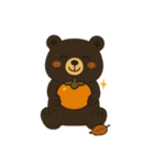 ツキノワグマの秋スタンプ（個別スタンプ：3）