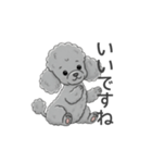 トイプードル グレー（使いやすい敬語）（個別スタンプ：15）
