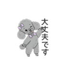 トイプードル グレー（使いやすい敬語）（個別スタンプ：16）