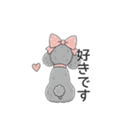 トイプードル グレー（使いやすい敬語）（個別スタンプ：33）