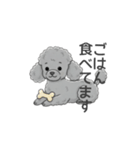 トイプードル グレー（使いやすい敬語）（個別スタンプ：34）