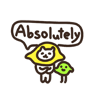 【英語】ねこレモンとライム（個別スタンプ：1）