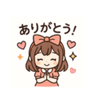 ゆるかわ女の子の日常スタンプセット（個別スタンプ：3）