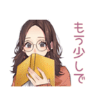 読書好きメガネガール★静かなお返事（個別スタンプ：11）