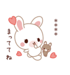彼用♡ラブうさ♡ちびぐるみスタンプ（個別スタンプ：34）