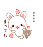 彼用♡ラブうさ♡ちびぐるみスタンプ（個別スタンプ：35）