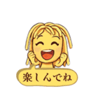 擬人化したスイーツとラーメンのスタンプ（個別スタンプ：9）