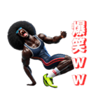 アフロ×陸上（ランナー）2！3Dリアル（個別スタンプ：2）