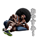 アフロ×陸上（ランナー）2！3Dリアル（個別スタンプ：6）