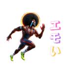 アフロ×陸上（ランナー）2！3Dリアル（個別スタンプ：29）