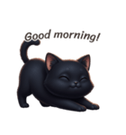 【英語】 黒猫 スタンプ 1（個別スタンプ：2）