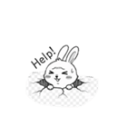 うさにゃんの動物スタンプ（個別スタンプ：10）