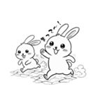うさにゃんの動物スタンプ（個別スタンプ：14）