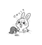 うさにゃんの動物スタンプ（個別スタンプ：23）